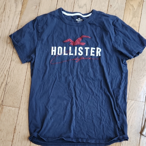 Hollister MENS' Navy and White Logo Tees - Picture 6 of 9